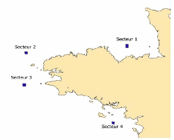Quatre secteurs ou zones d’extraction de la SST